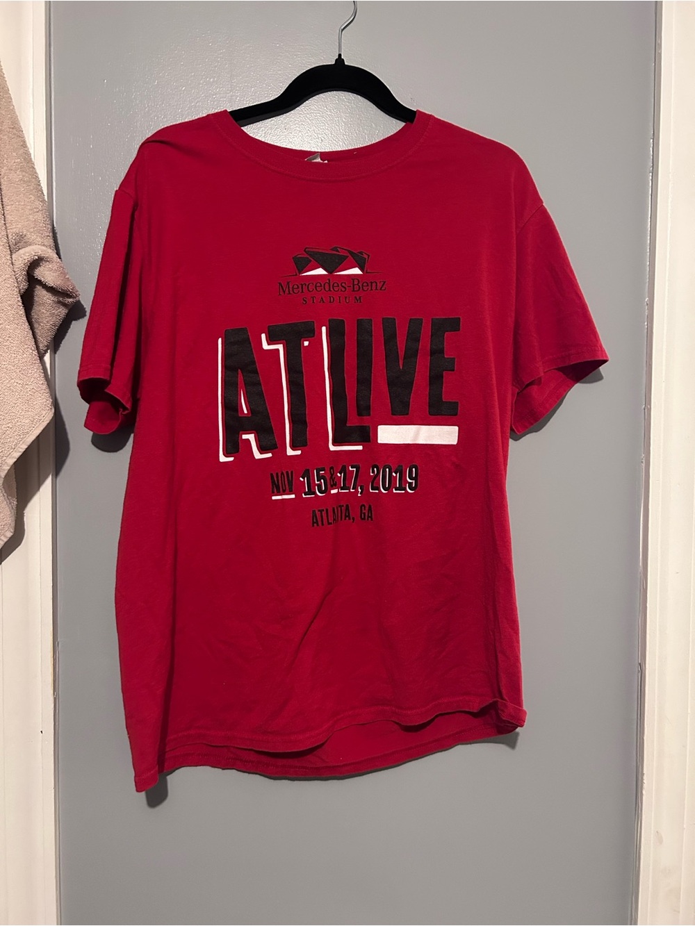 Jerzees Red ATL Live Graphic Short Sleeve Tee